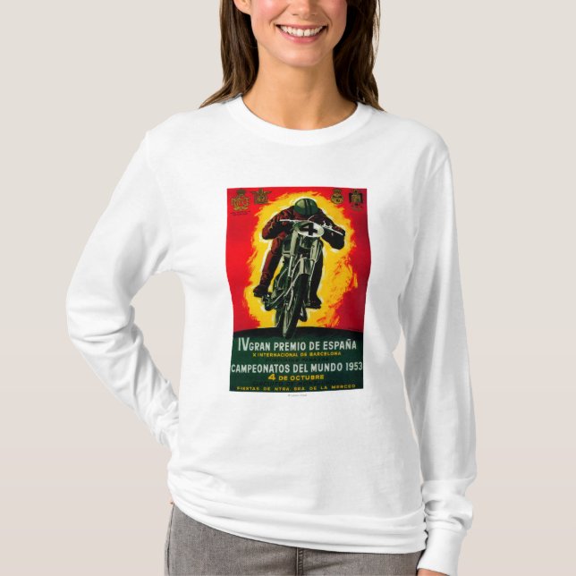 Camiseta Gran Premio de Espana Vintage PosterEurope (Frente)