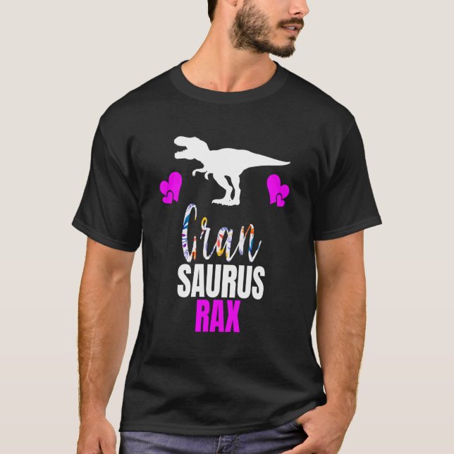 Camiseta Gran Saurus Rex Nanasaurus Avó Dia de as mães Bi (Frente)