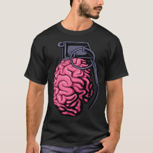 Camiseta Granada Cerebral Surrealista Soldado Militar Weird