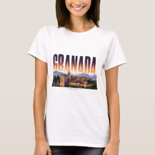 Camiseta Granada Espanha Exploração Cultural Espanhola Vist