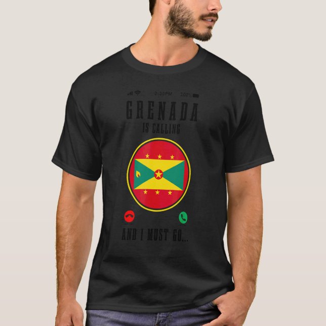 Camiseta Granada Está Chamando E Eu Devo Ir   Bandeira de G (Frente)