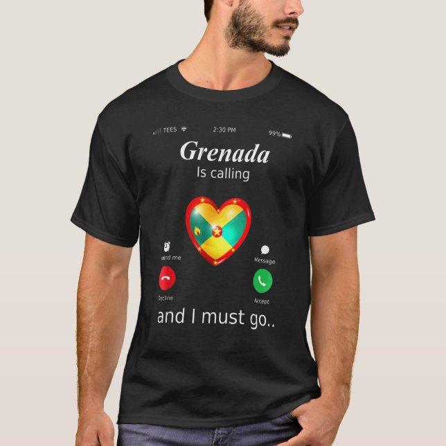 Camiseta Granada Está Chamando E Eu Devo Ir Bandeira de Gra (Frente)