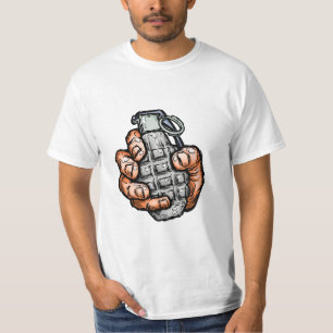 Camiseta Granada Mão no Estilo História em quadrinhos