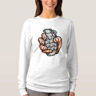 Camiseta Granada Mão no Estilo História em quadrinhos