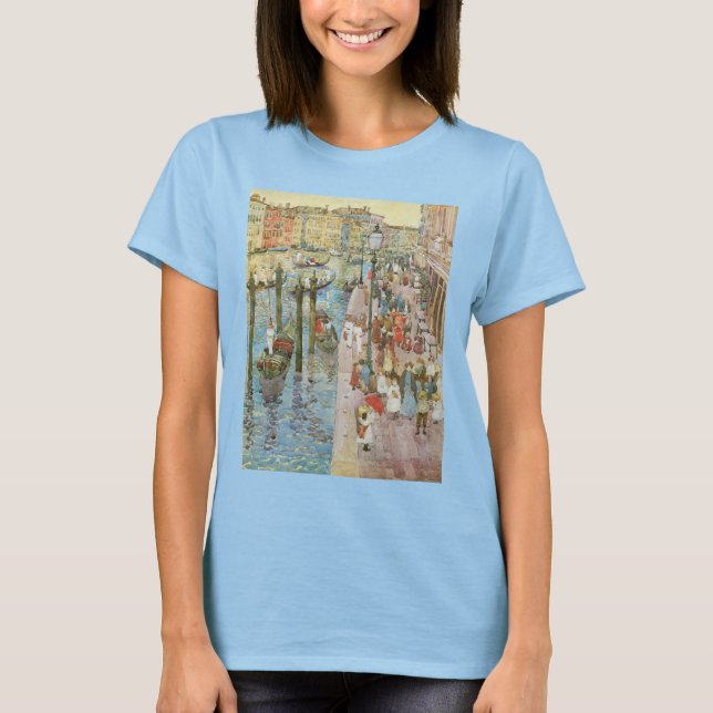Camiseta Grand Canal, Veneza por Maurice Prendergast (Frente)