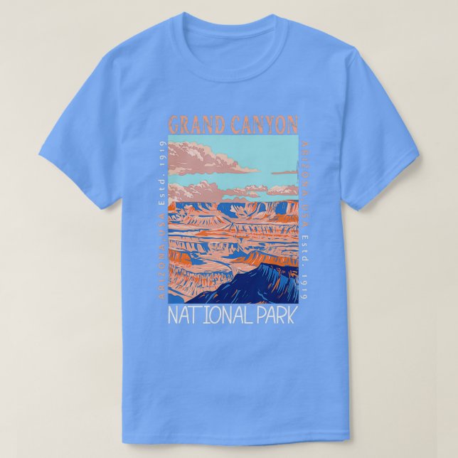 Camiseta Grand Canyon National Park Arizona em Vint (Frente do Design)