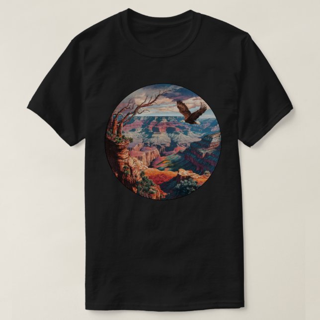 Camiseta Grand Canyon National Park Eagle (Frente do Design)