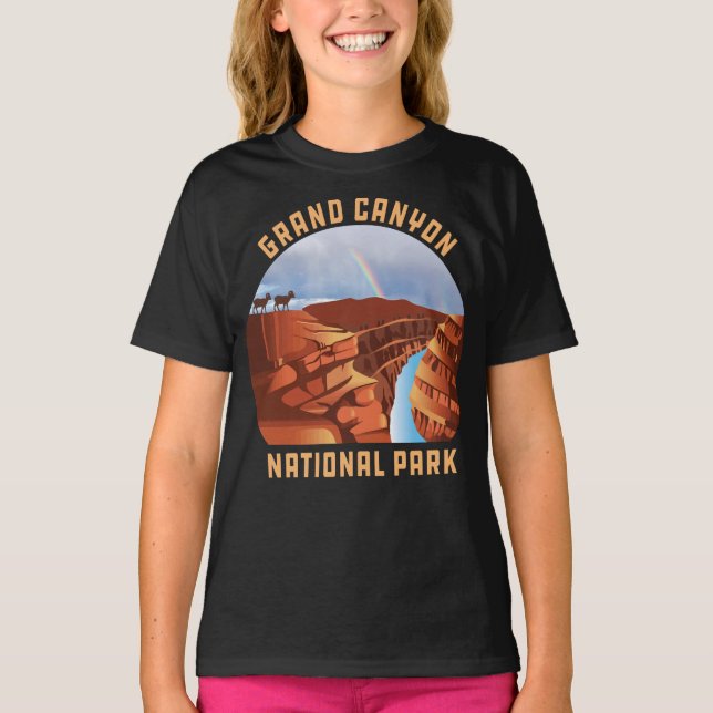 Camiseta Grand Canyon National Park retro North rim Arizona (Frente)