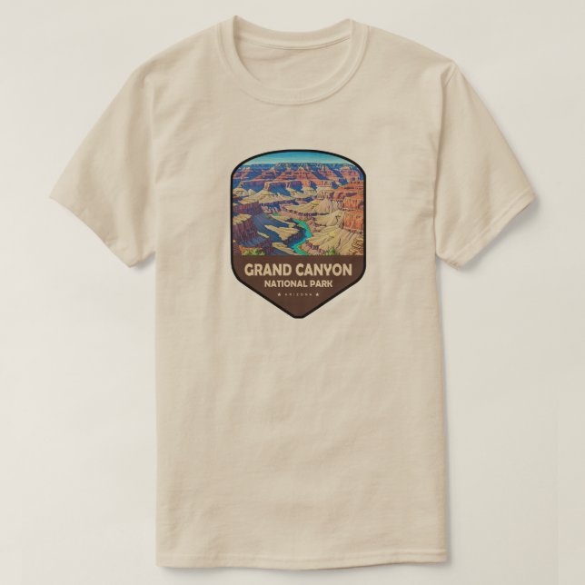 Camiseta Grand Canyon National Park Shield (Frente do Design)
