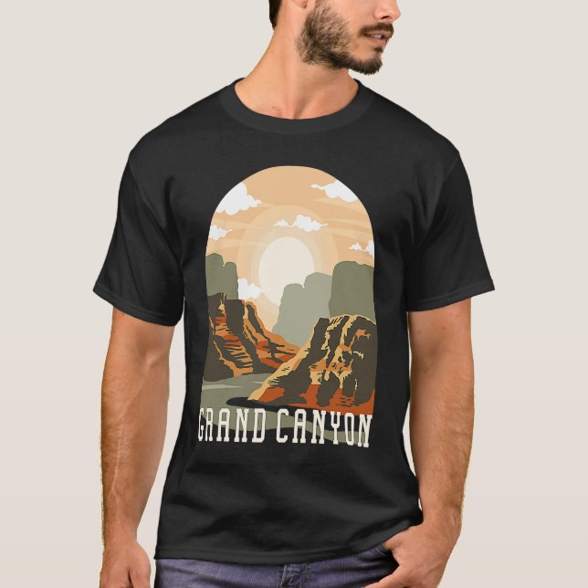 Camiseta Grand Canyon National Park Skyline Silhouette Outd (Frente)