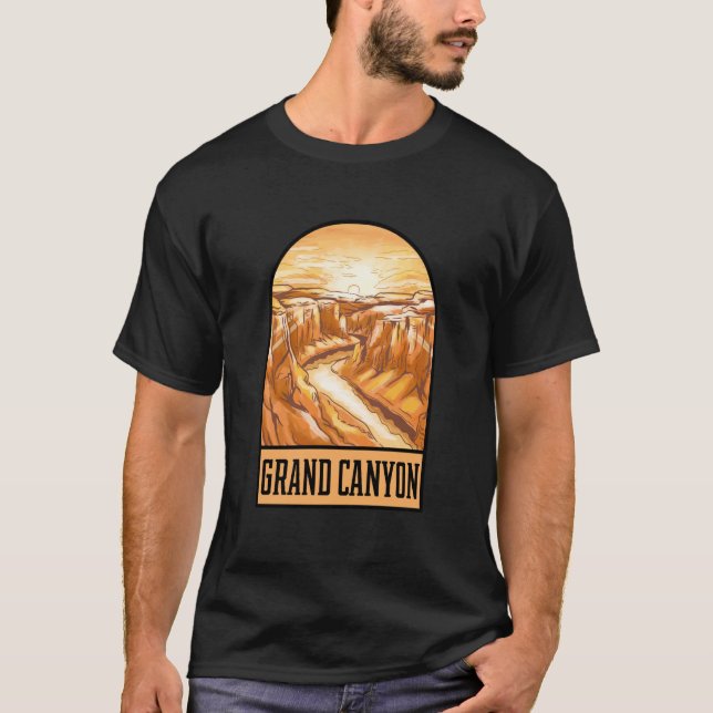 Camiseta Grand Canyon National Park Skyline Silhouette Outl (Frente)