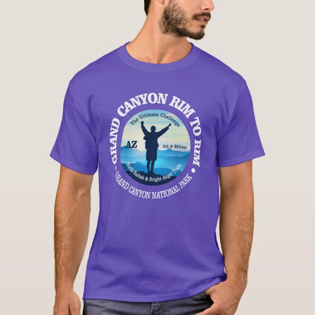 Camiseta Grand Canyon Rim para Rim v (Frente)