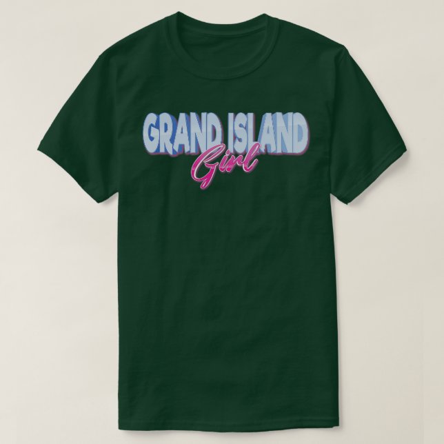 Camiseta Grand Island Girl (Frente do Design)