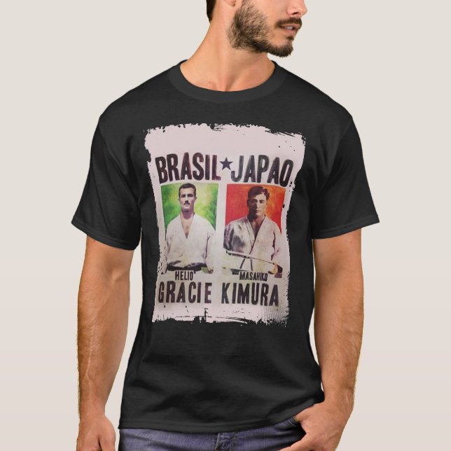 Camiseta Grand Master Gracie vs Masahiko Kimura Fight Poste (Frente)