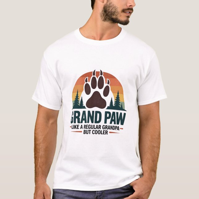 Camiseta Grand Paw - Divertido Avô Presente para Amor a Cac (Frente)