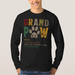 Camiseta Grand Paw Vovô Dog Pai Definição Pawpa Pai