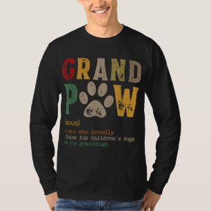 Camiseta Grand Paw Vovô Dog Pai Definição Pawpa Pai