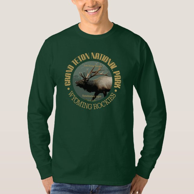 Camiseta Grand Teton National Park (elk) (Frente)