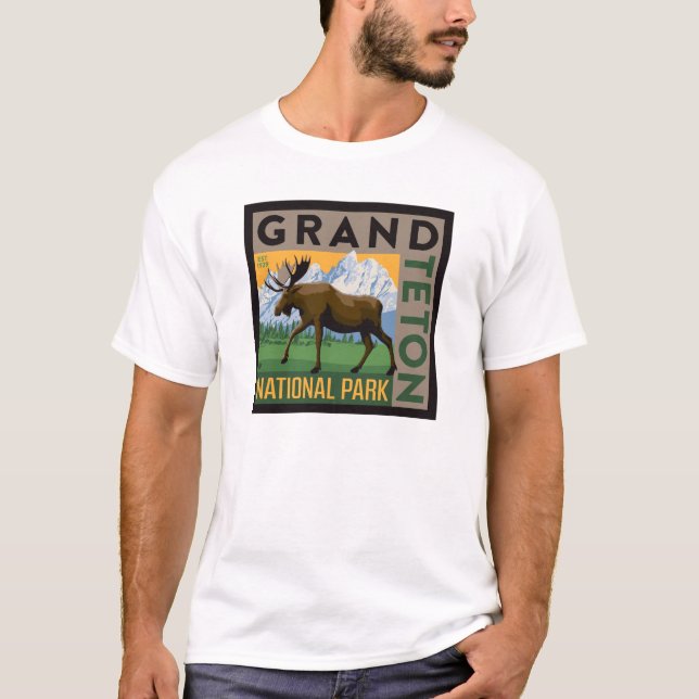 Camiseta Grand Teton National Park Moose (Frente)