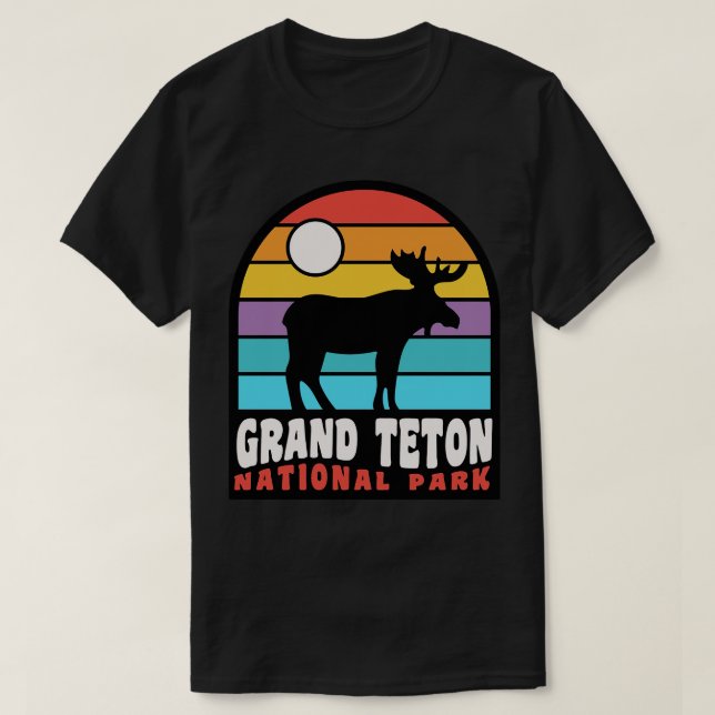 Camiseta Grand Teton National Park Moose Jackson Hole (Frente do Design)