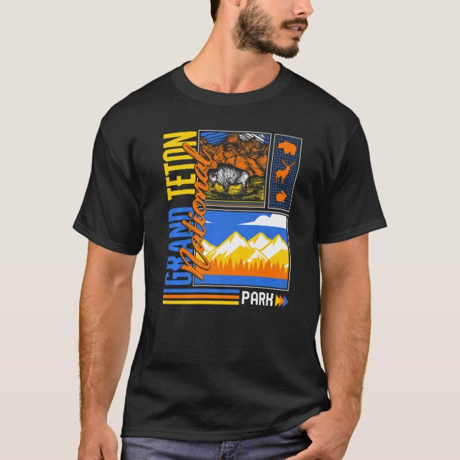 Camiseta Grand Teton National Park Wyoming Mountain Hiking (Frente)