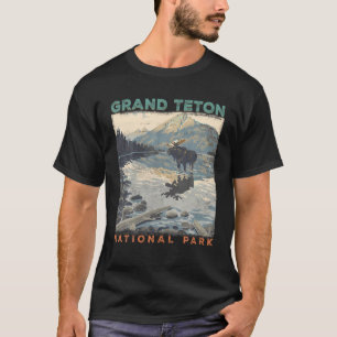 Camiseta Grand Teton National Park Wyoming Preppy Throback