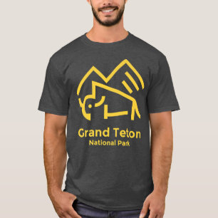 Camiseta Grand Teton National Park Wyoming - Retro Minimali