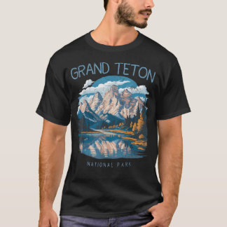 Camiseta Grand Teton Retro Nós Wyoming Jackson Hole Lago