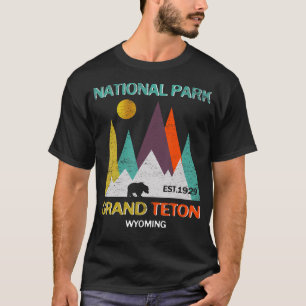 Camiseta Grand Teton Wyoming National Park dos EUA acampand