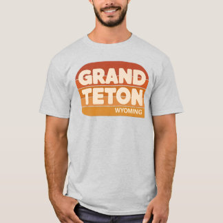 Camiseta Grand Teton Wyoming Retro Stripe