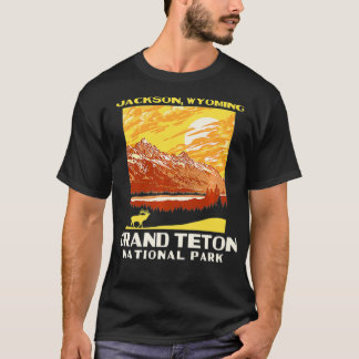 Camiseta Grand Tetons National Park Jackson WY WPA Estilo V