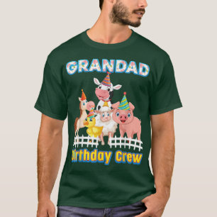 Camiseta Grandad Of The Birthday Crew Farmer Farm Animals M