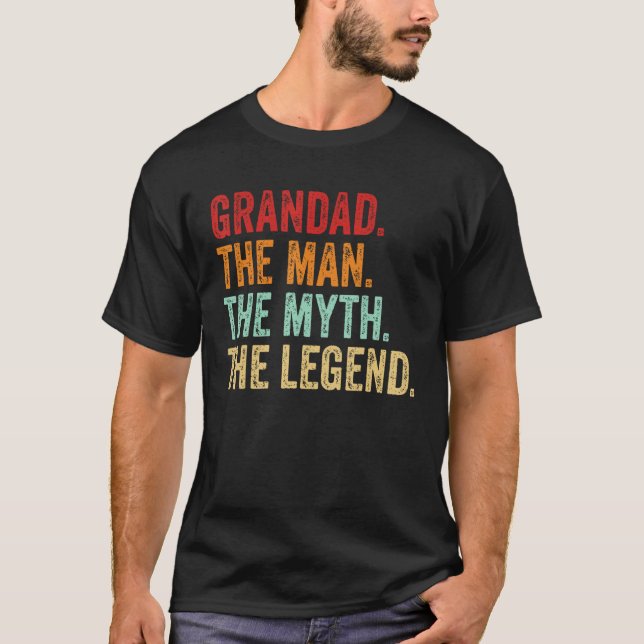 Camiseta Grandad THE MAN THE MYTH THE LEGEND Dad Grandpa Fa (Frente)