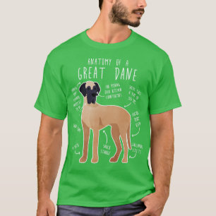 Camiseta Grande Anatomia do cão dinamarquês