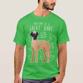 Camiseta Grande Anatomia do cão dinamarquês
