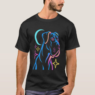 Camiseta Grande Arte de Cachorro Dogue Alemão 80s 90s