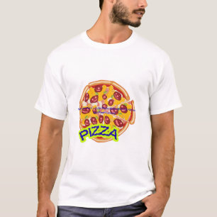 Camiseta Grande Arte de Pizza – Ilustração de Fatia Queijos