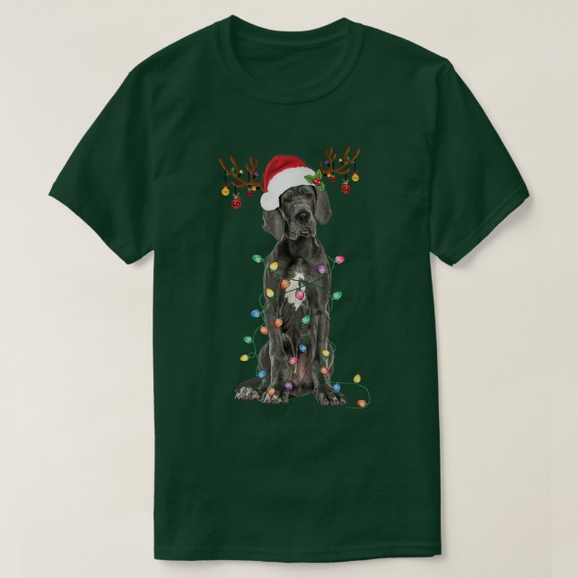 Camiseta Grande Árvore De Natal Leve Cachorro Pajama X (Frente do Design)