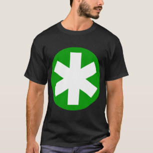 Camiseta Grande Asterisco - Verde e Branco