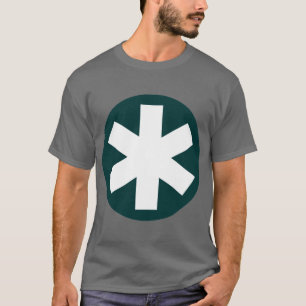 Camiseta Grande Asterisco - Verde escuro e branco