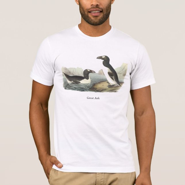 Camiseta Grande Auk, John Audubon (Frente)
