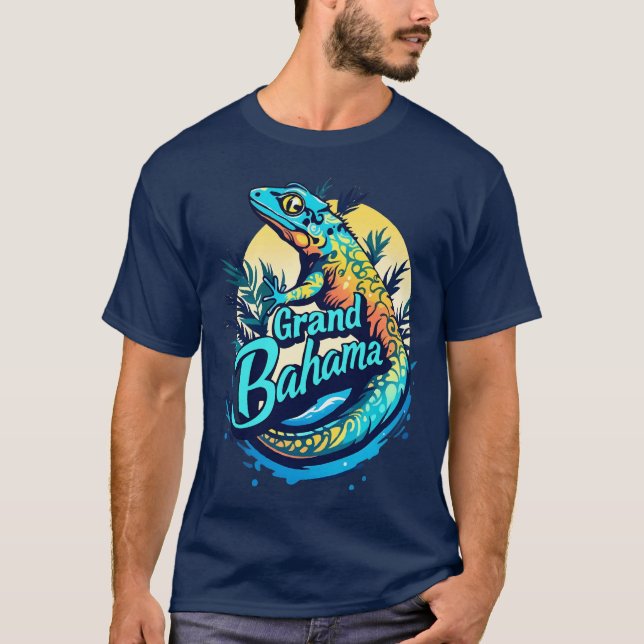 Camiseta Grande Bahama Caribe Gecko (Frente)