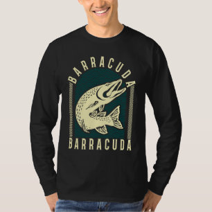 Camiseta Grande Barracuda Cuda Pesca Vida Selvagem Água Sal