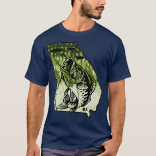 Camiseta Grande Bass Pescaria Fis De Bass Do Estado Da Geór