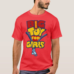 Camiseta Grande Brinquedo para Meninas dentro