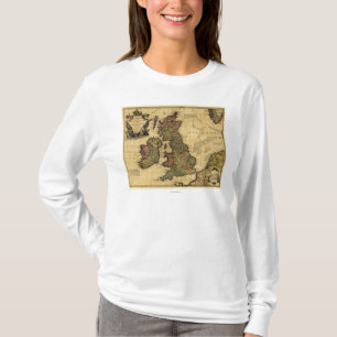 Camiseta Grande BritainPanoramic MapGreat Grâ Bretanha