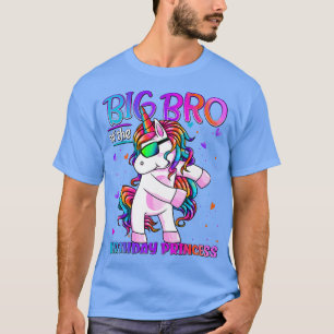 Camiseta Grande Bro da Princesa de Aniversário Flagindo Uni