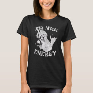 Camiseta Grande Camisola Feia de Natal Engraçada Big Nick E