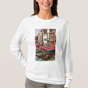 Camiseta Grande Canal de Veneza Itália com barcos gôndola