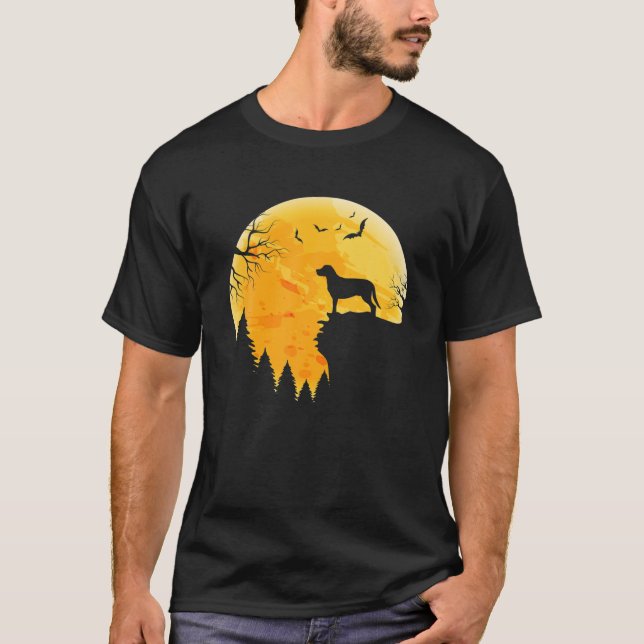 Camiseta Grande Cão-de-Montanha Suíço Amante da Lua de Hall (Frente)